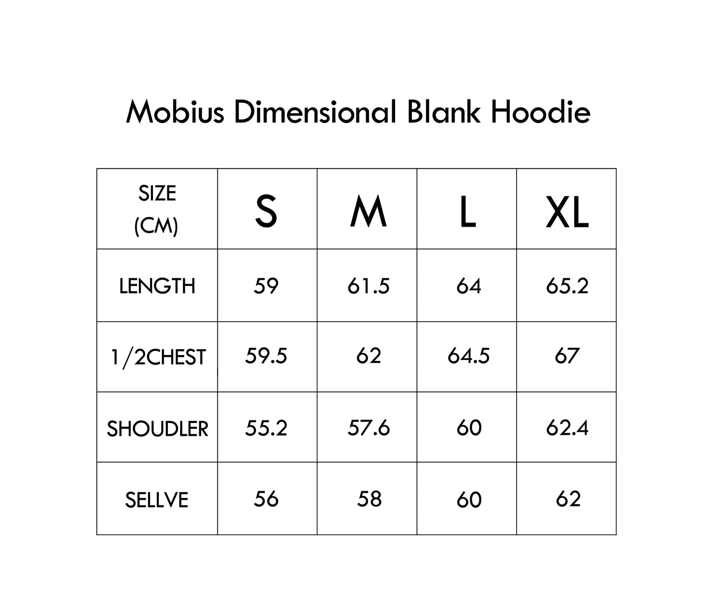 Mobius Dimensional Blank Hoodie(Laminated, 720gsm)