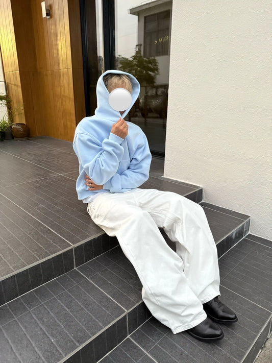 Mobius Zip Up Hoodie - Glacier Blue