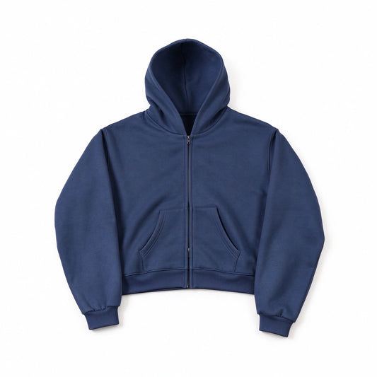 Mobius Zip Up Hoodie- Regal Navy