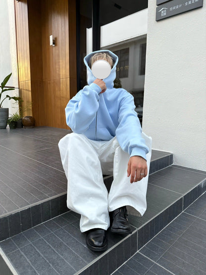 Mobius Zip Up Hoodie - Glacier Blue