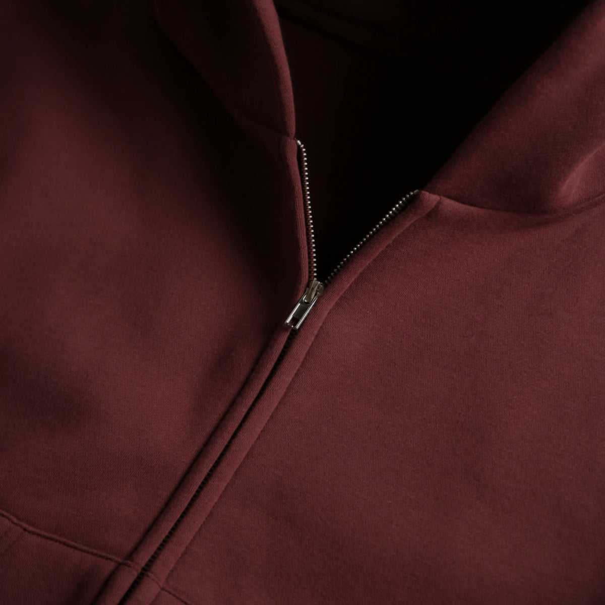 Mobius Zip Up Hoodie - Burgundy Red