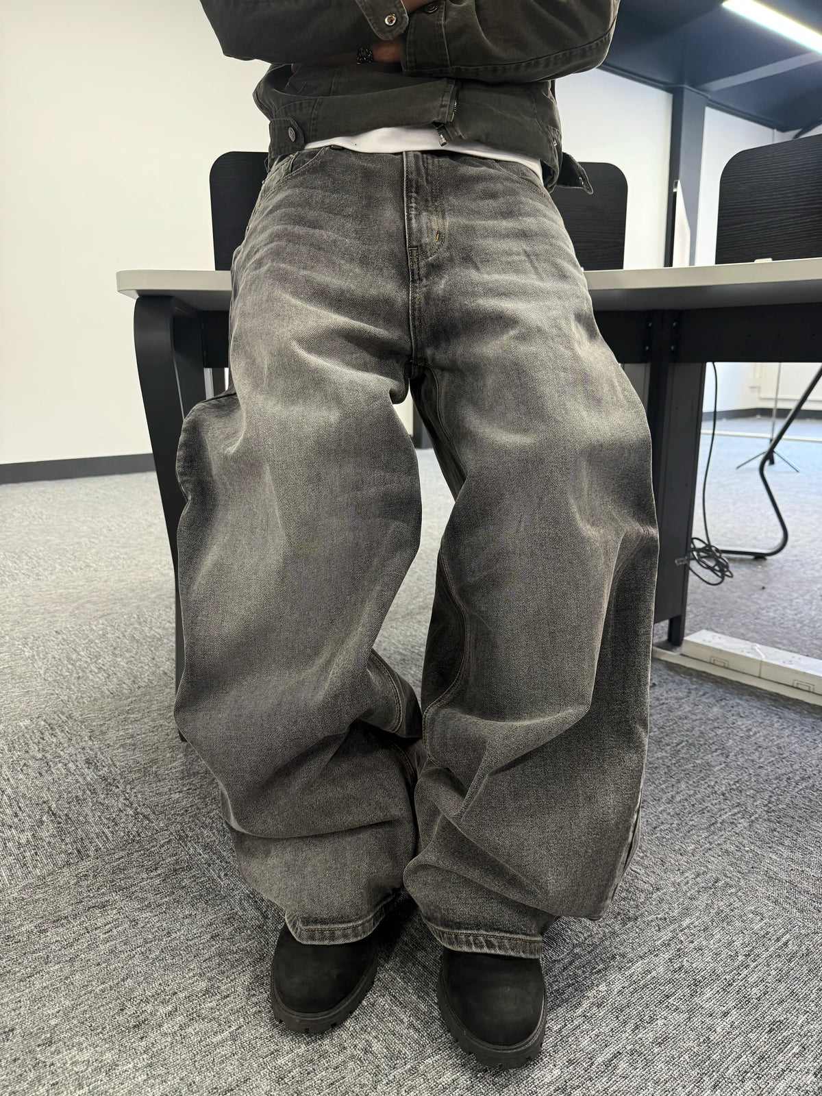 Mobius Vintage Curved Jeans - Slate