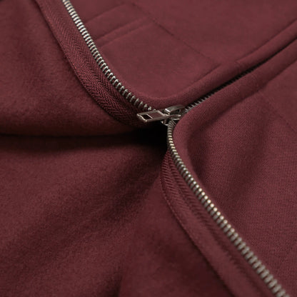 Mobius Zip Up Hoodie - Burgundy Red