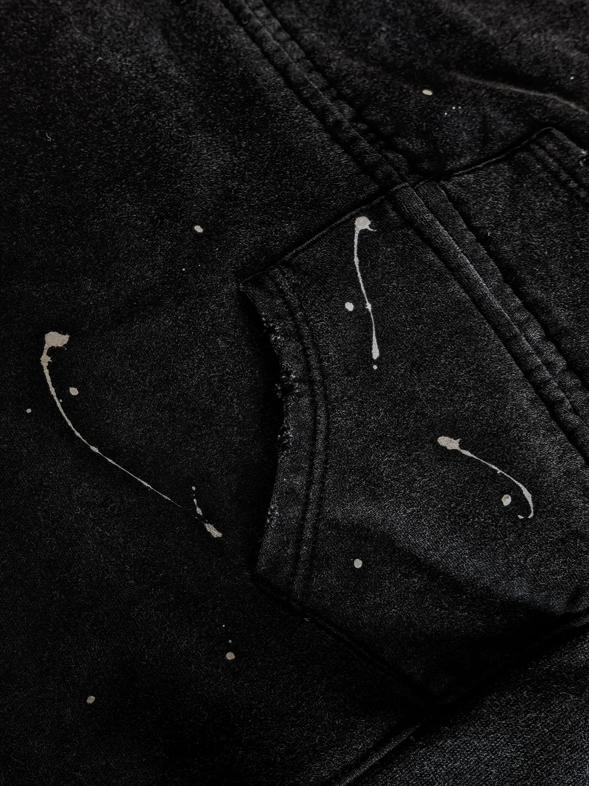 Mobius Distressed Splatter Zip Up Hoodie Pre-sale