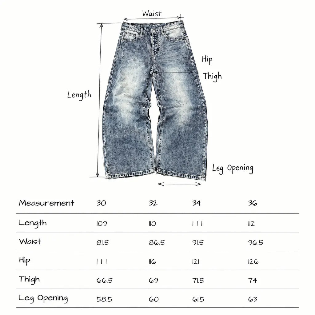 Mobius Snow-Washed  Baggy Jeans