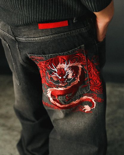 Mobius Red Dragon Jeans