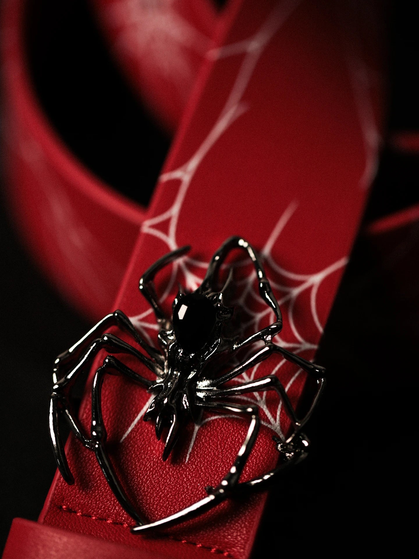 Mobius Spider  Belt - RED (Free Spider Pin During Pre-Order)