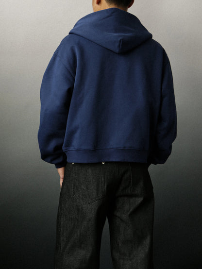 Mobius Zip Up Hoodie- Regal Navy