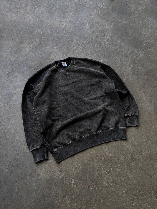 Mobius 425gsm Crew Neck-Black Batik