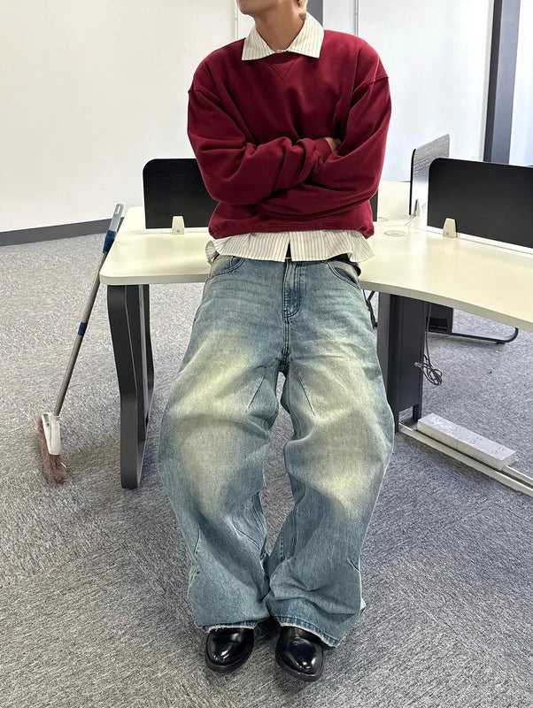 Mobius Crew Neck Wine-ish Red